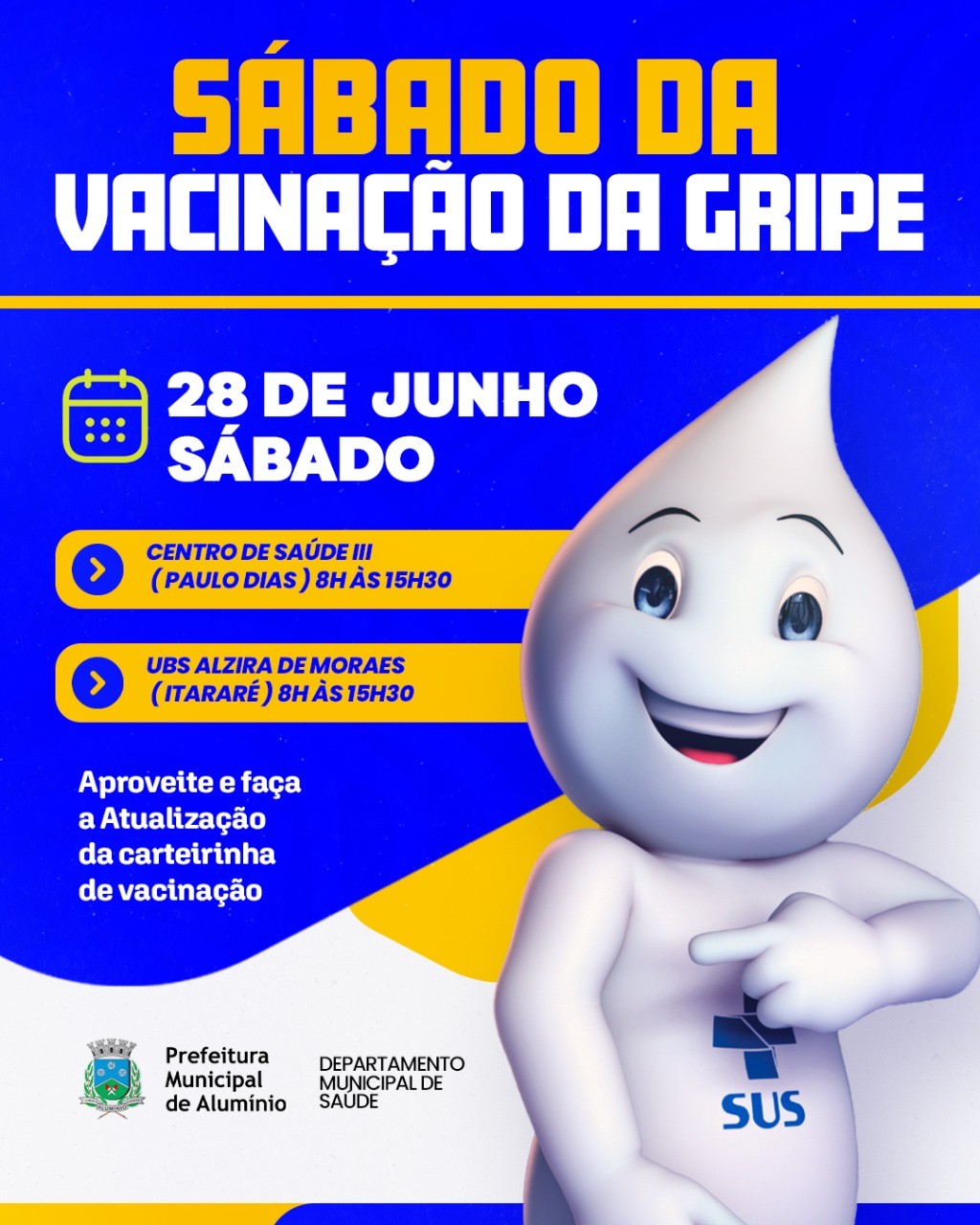 Imagem da notícia: SÁBADO DA VACINAÇÃO DA GRIPE