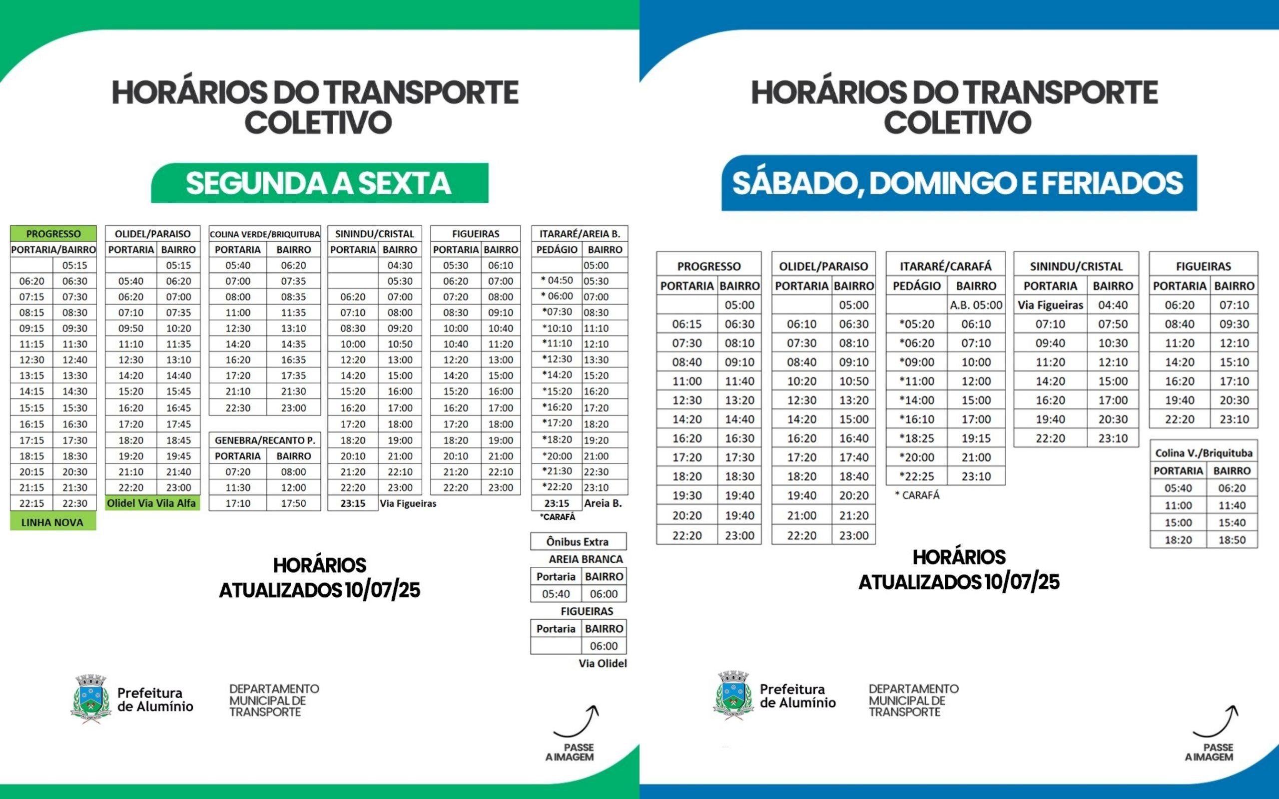 Imagem da notícia: HORÁRIOS DO TRANSPORTE COLETIVO