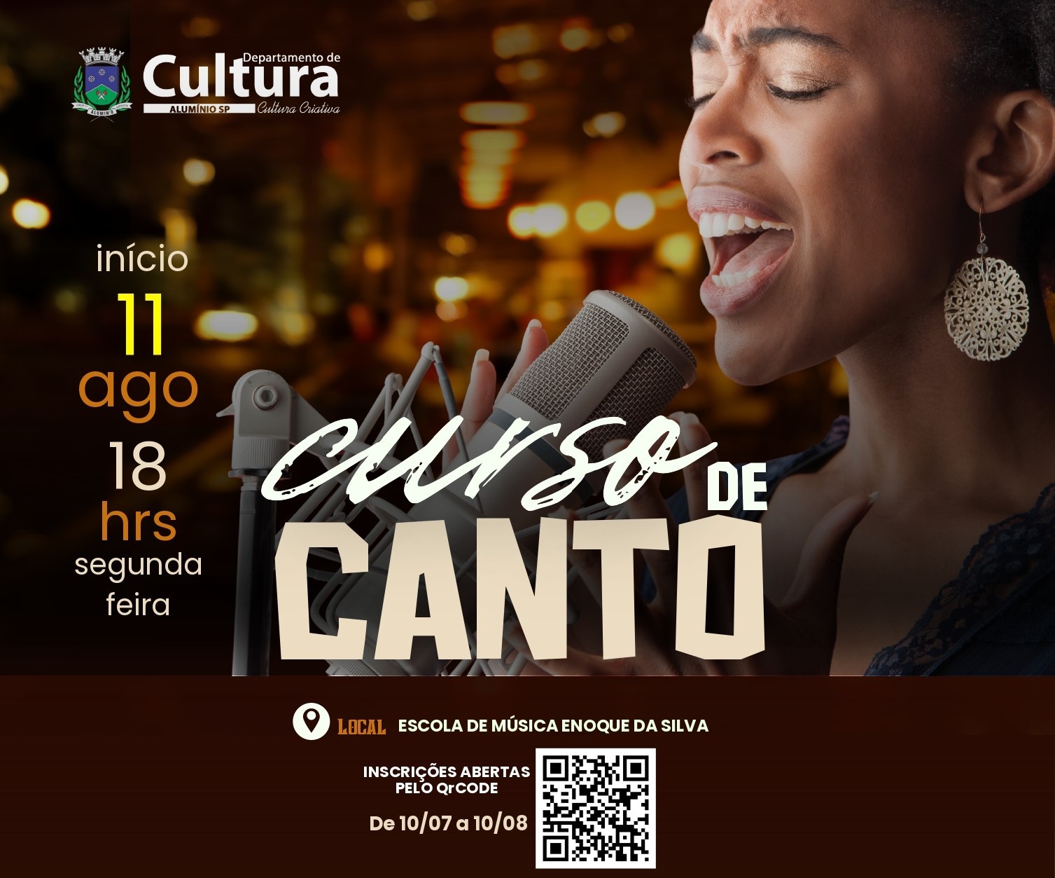 Imagem da notícia: Curso de Canto está com inscrições abertas