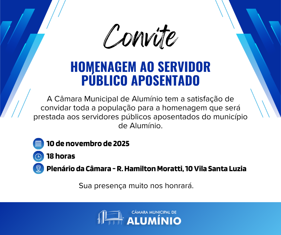 Imagem da notícia: CONVITE - HOMENAGEM AO SERVIDOR PÚBLICO APOSENTADO